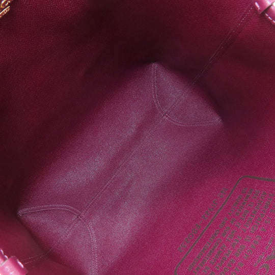 COACH Tote Bag F80232 PVC purple reversible Women Used Authentic