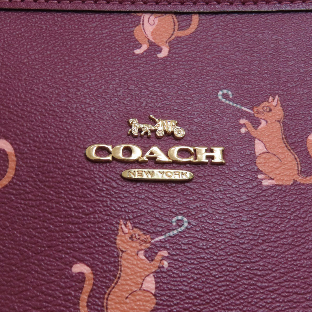 COACH Tote Bag F80232 PVC purple reversible Women Used Authentic