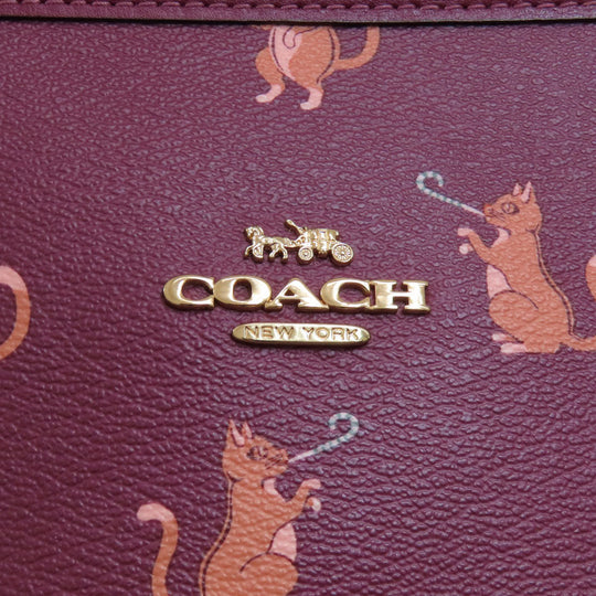 COACH Tote Bag F80232 PVC purple reversible Women Used Authentic