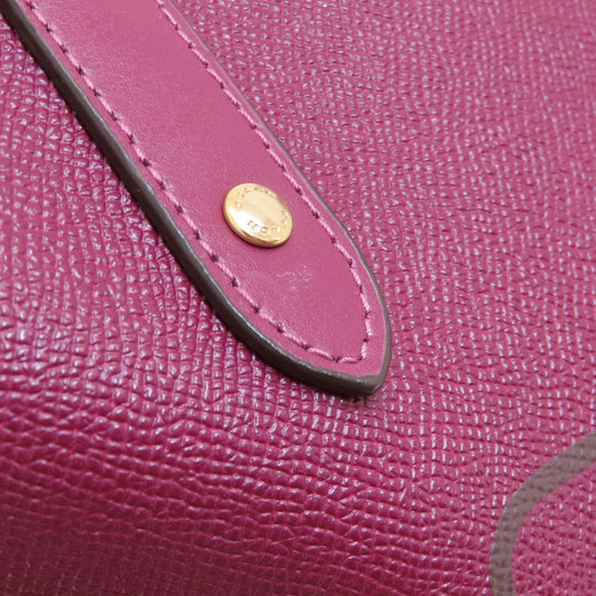 COACH Tote Bag F80232 PVC purple reversible Women Used Authentic