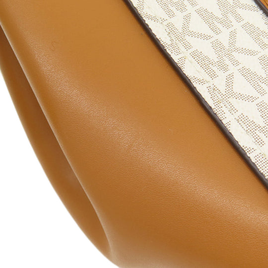 MICHAEL KORS Handbag PVC Brown MK signature Women Used Authentic