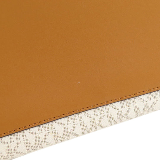 MICHAEL KORS Handbag PVC Brown MK signature Women Used Authentic