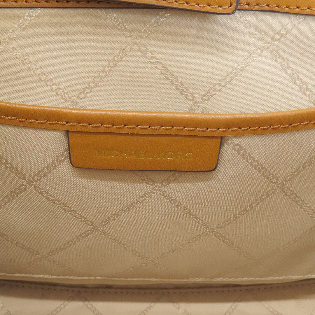 MICHAEL KORS Handbag PVC Brown MK signature Women Used Authentic
