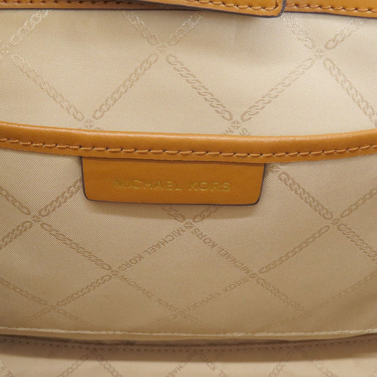 MICHAEL KORS Handbag PVC Brown MK signature Women Used Authentic