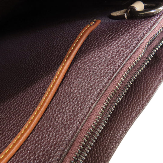 COACH Handbag C3460 leather beige Simple design 2WAY Women Used Authentic