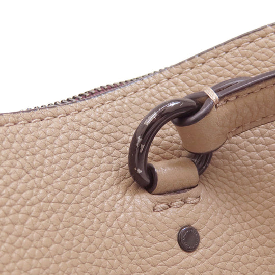 COACH Handbag C3460 leather beige Simple design 2WAY Women Used Authentic