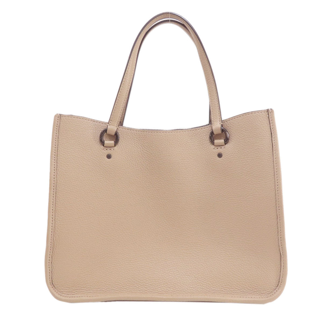 COACH Handbag C3460 leather beige Simple design 2WAY Women Used Authentic
