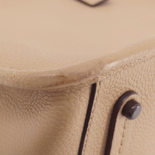 COACH Handbag C3460 leather beige Simple design 2WAY Women Used Authentic