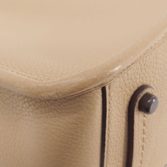 COACH Handbag C3460 leather beige Simple design 2WAY Women Used Authentic