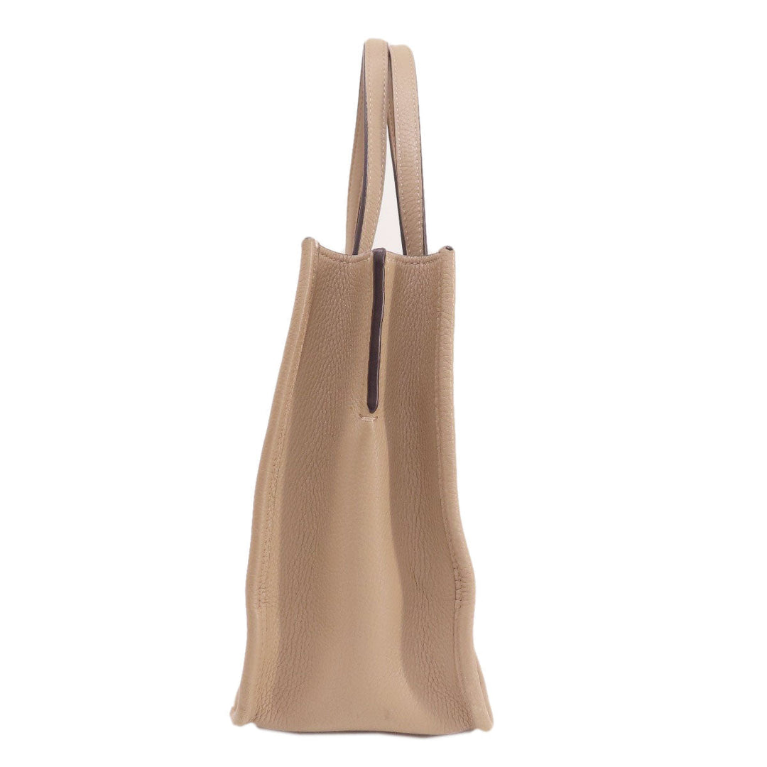 COACH Handbag C3460 leather beige Simple design 2WAY Women Used Authentic