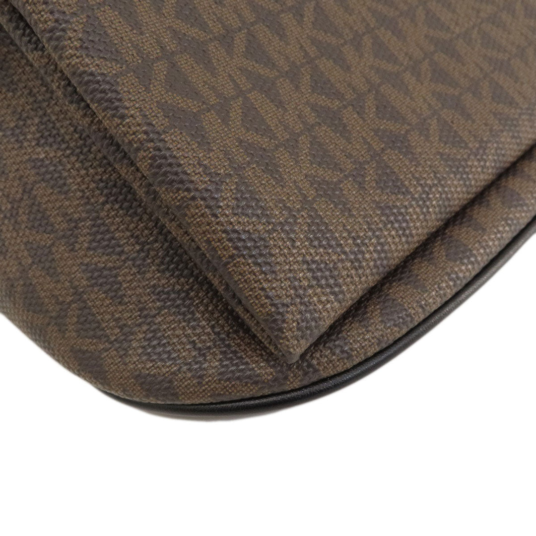 MICHAEL KORS Sling bag PVC Brown MK signature Women Used Authentic