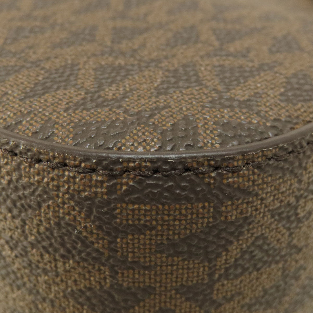 MICHAEL KORS Shoulder Bag Leather, Coated Canvas Brown Long Shoulder MK Signature Women Used Authentic