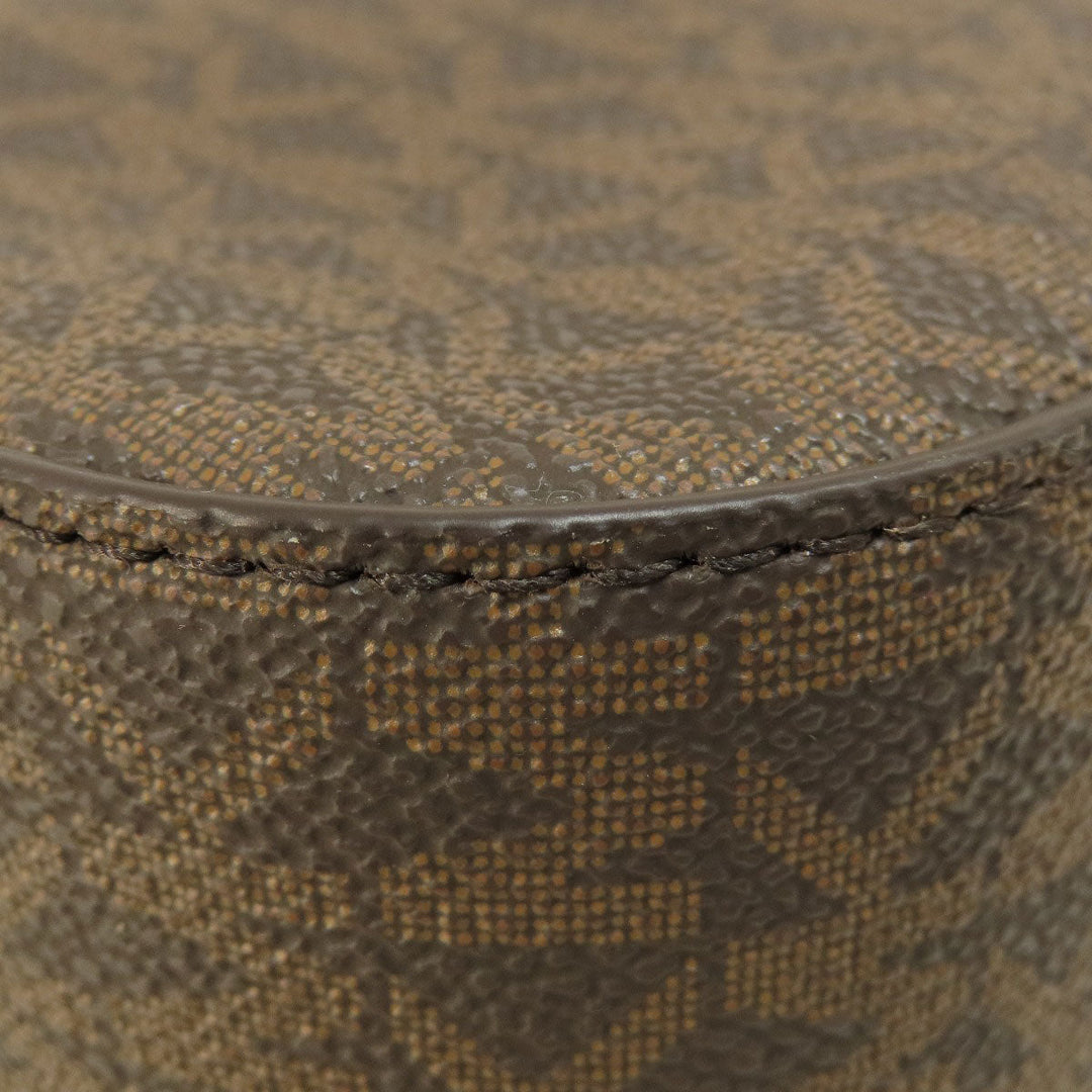 MICHAEL KORS Shoulder Bag Leather, Coated Canvas Brown Long Shoulder MK Signature Women Used Authentic