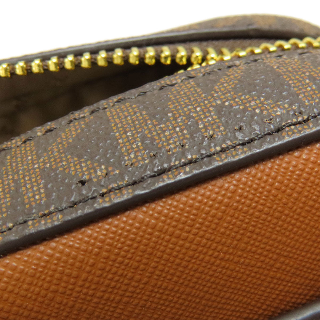 MICHAEL KORS Shoulder Bag Leather, Coated Canvas Brown Long Shoulder MK Signature Women Used Authentic