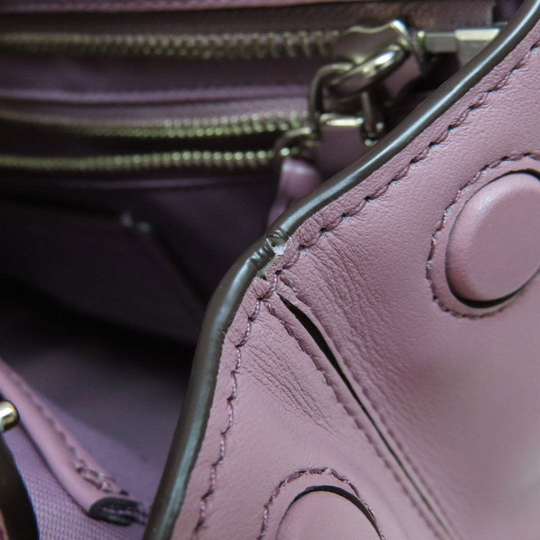 COACH Handbag 31918 leather purple Grace 2WAY Women Used Authentic