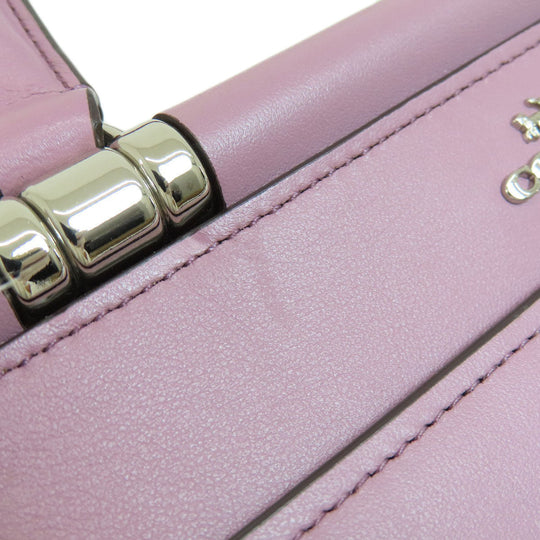 COACH Handbag 31918 leather purple Grace 2WAY Women Used Authentic