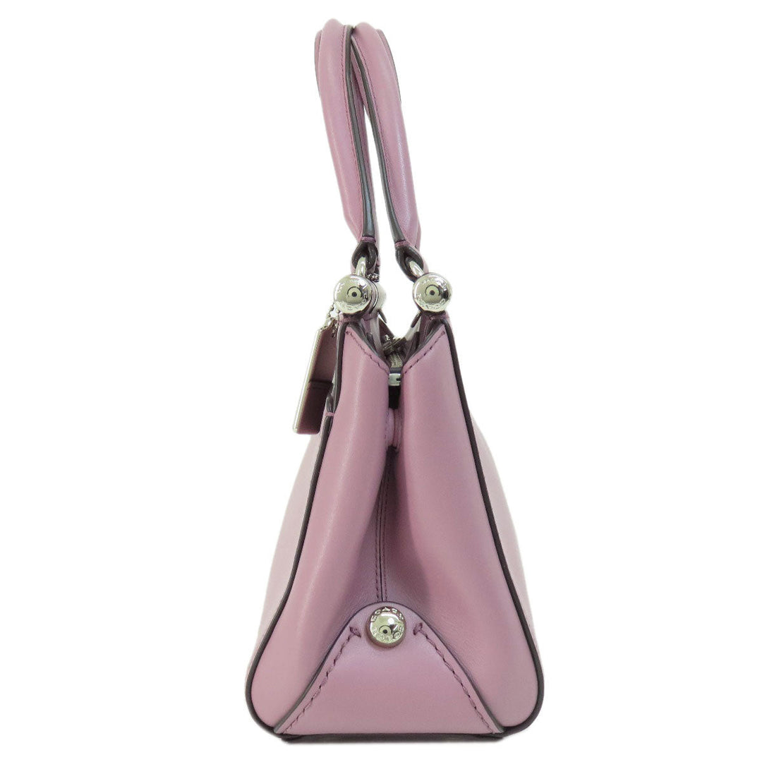 COACH Handbag 31918 leather purple Grace 2WAY Women Used Authentic