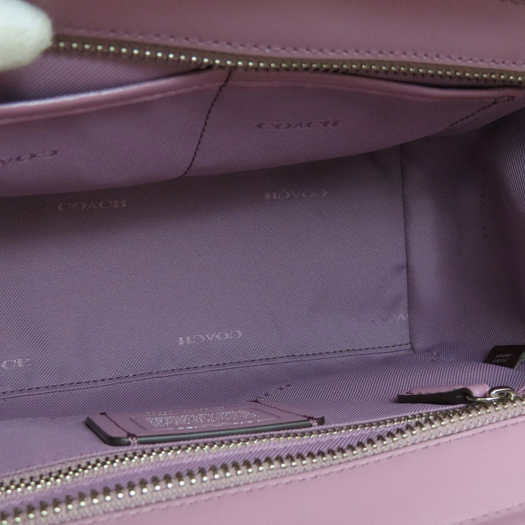 COACH Handbag 31918 leather purple Grace 2WAY Women Used Authentic