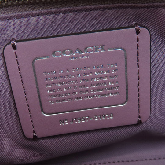 COACH Handbag 31918 leather purple Grace 2WAY Women Used Authentic