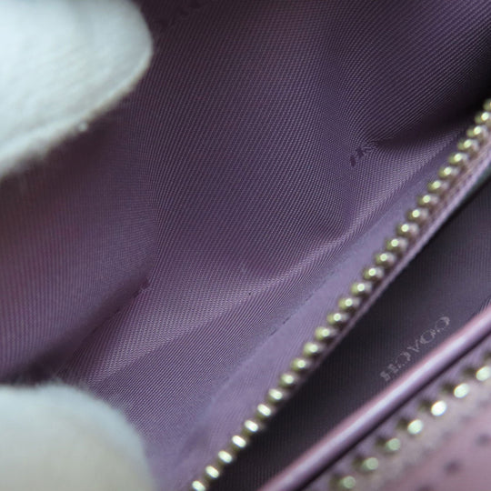 COACH Handbag 31918 leather purple Grace 2WAY Women Used Authentic