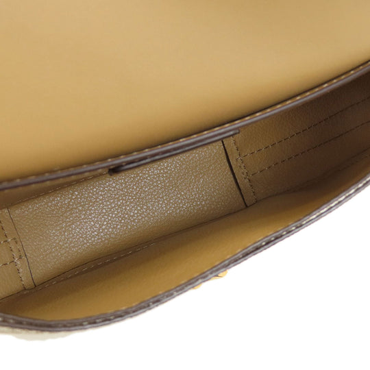 MICHAEL KORS Shoulder Bag Leather, Coated Canvas Brown MK signature Women Used Authentic