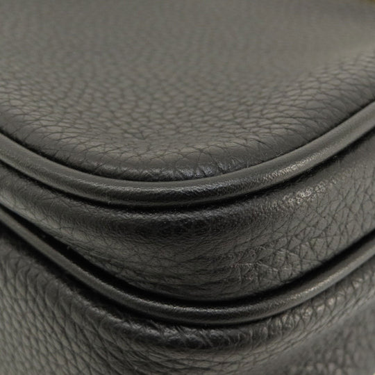 MICHAEL KORS Shoulder Bag leather black logo Women Used Authentic