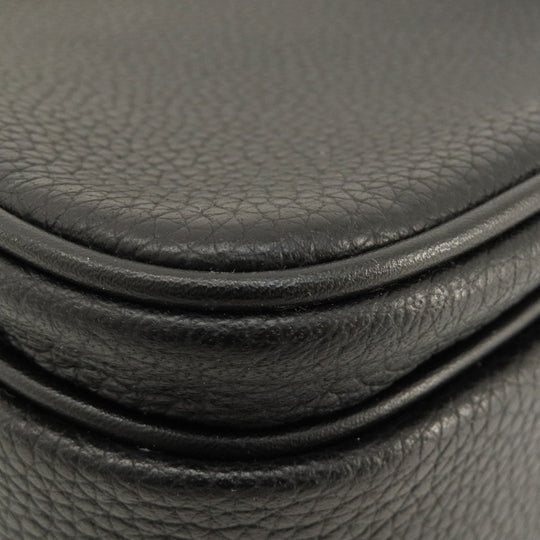 MICHAEL KORS Shoulder Bag leather black logo Women Used Authentic