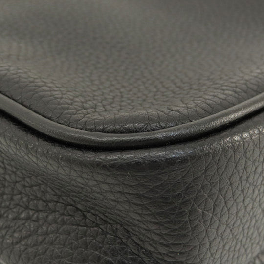 MICHAEL KORS Shoulder Bag leather black logo Women Used Authentic