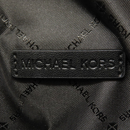 MICHAEL KORS Shoulder Bag leather black logo Women Used Authentic