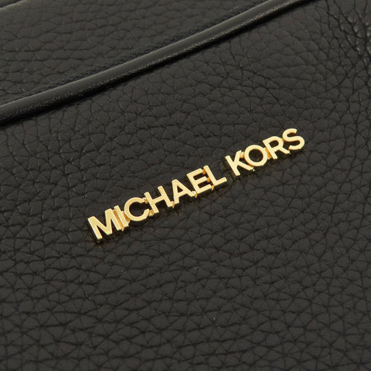 MICHAEL KORS Shoulder Bag leather black logo Women Used Authentic