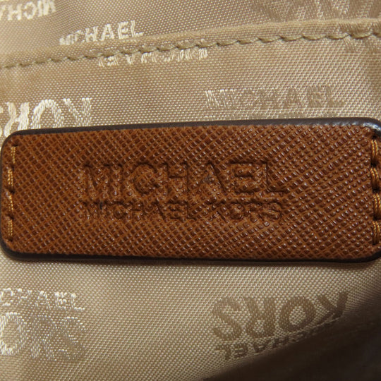 MICHAEL KORS Tote Bag Leather, Coated Canvas white MK signature Women Used Authentic