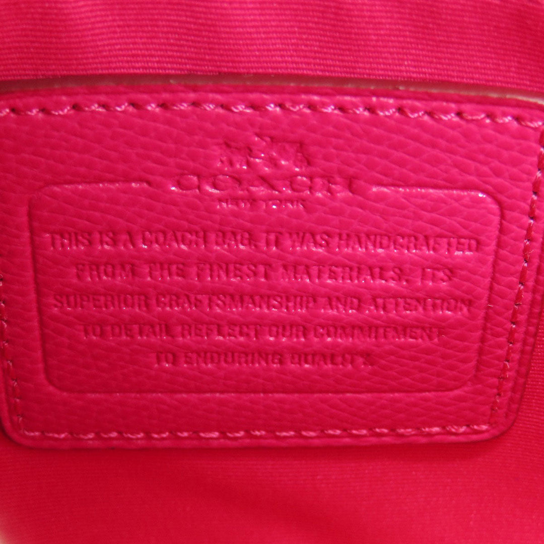 COACH Handbag F34605 PVC Brown Signature 2WAY Women Used Authentic