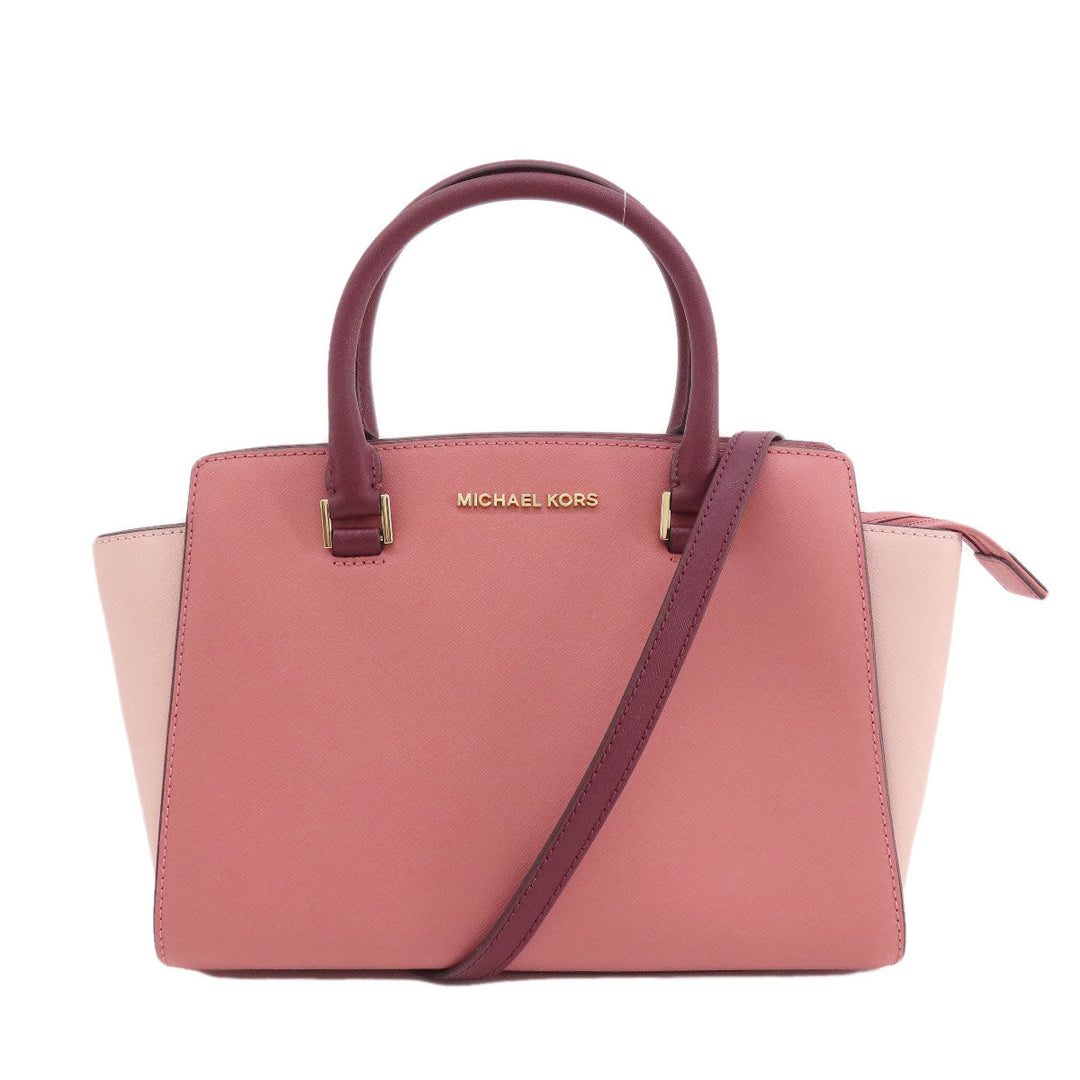 MICHAEL KORS Handbag PVC pink logo 2WAY Women Used Authentic