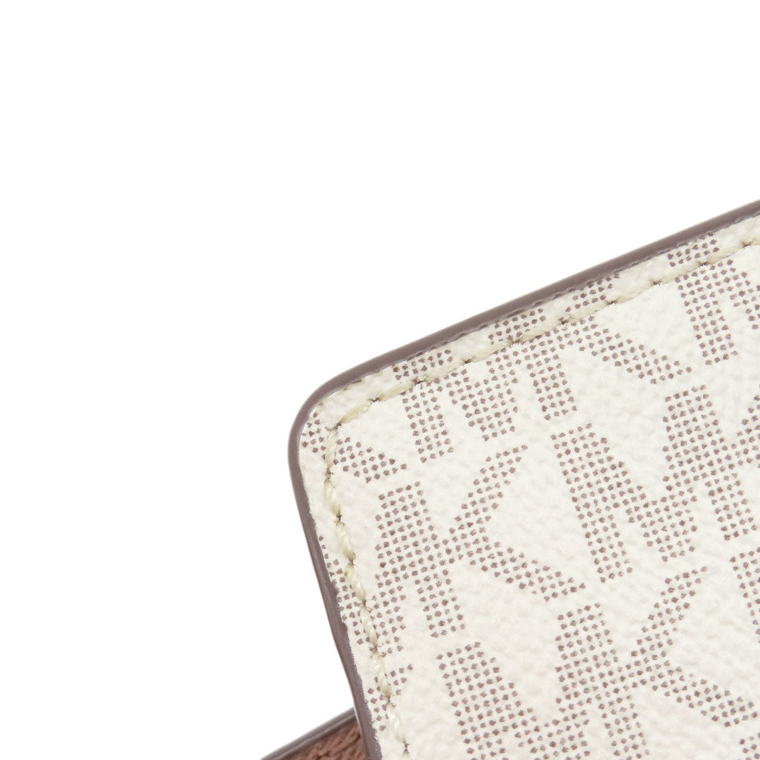 MICHAEL KORS Handbag Leather, PVC white MK Signature 2WAY Women Used Authentic