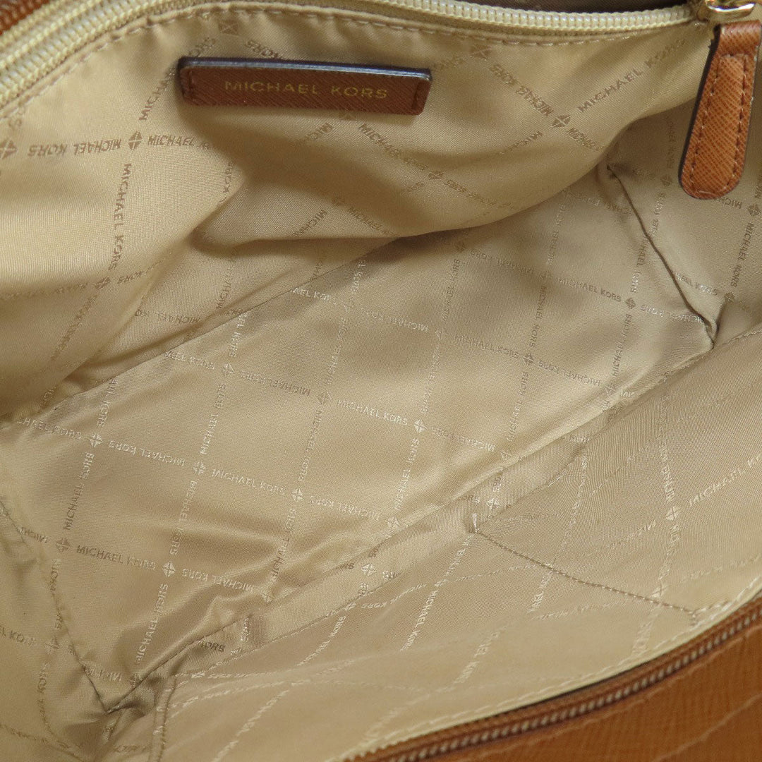 MICHAEL KORS Handbag Leather, PVC white MK Signature 2WAY Women Used Authentic