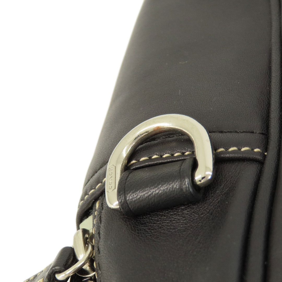 COACH Business bag F70094 leather black 2WAY mens Used Authentic
