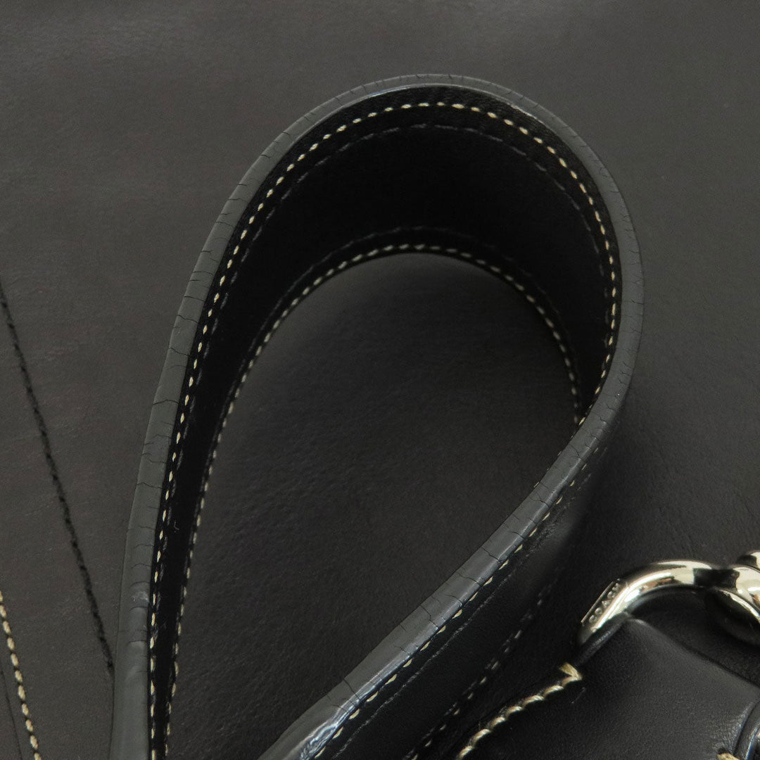 COACH Business bag F70094 leather black 2WAY mens Used Authentic