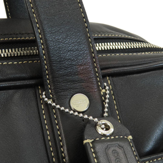 COACH Business bag F70094 leather black 2WAY mens Used Authentic