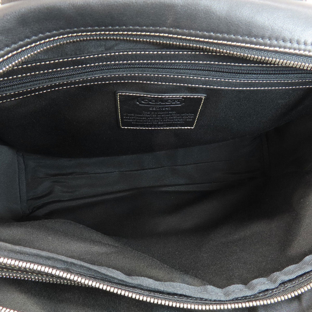 COACH Business bag F70094 leather black 2WAY mens Used Authentic