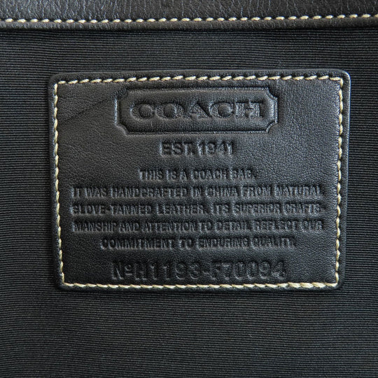 COACH Business bag F70094 leather black 2WAY mens Used Authentic