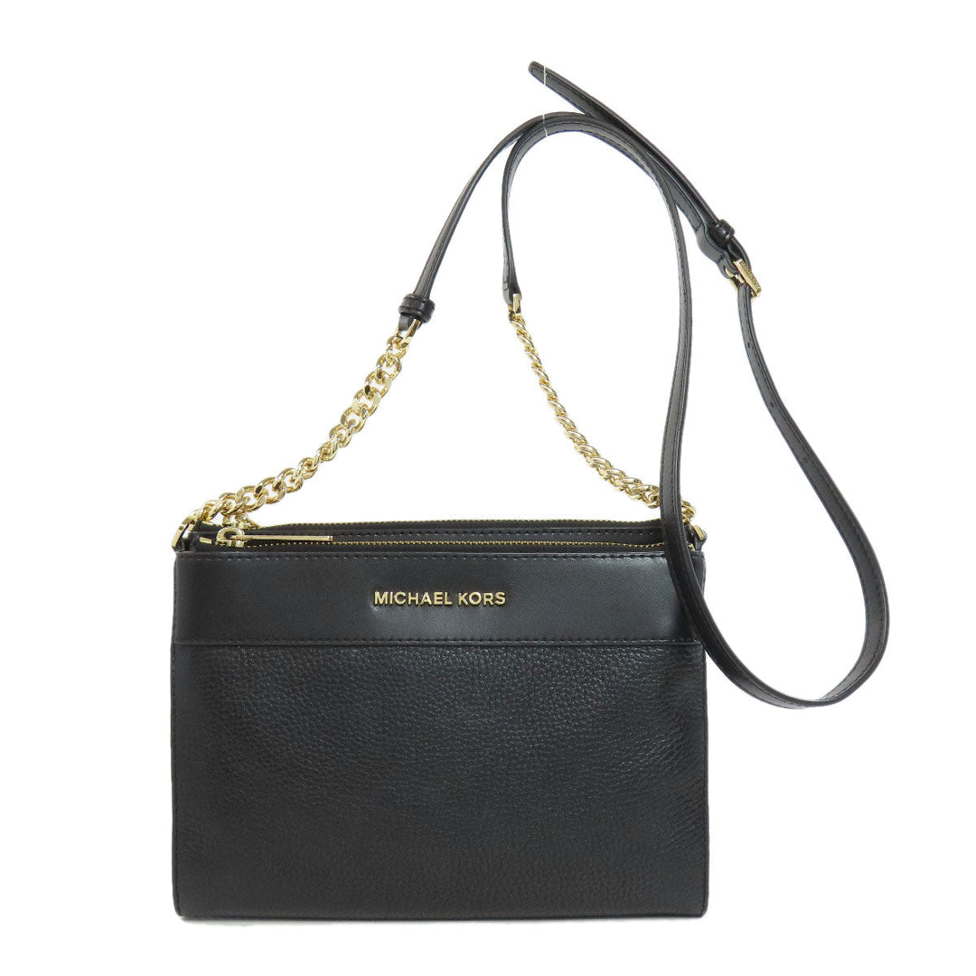MICHAEL KORS Shoulder Bag leather black ChainShoulder Women Used Authentic