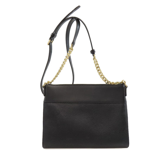 MICHAEL KORS Shoulder Bag leather black ChainShoulder Women Used Authentic