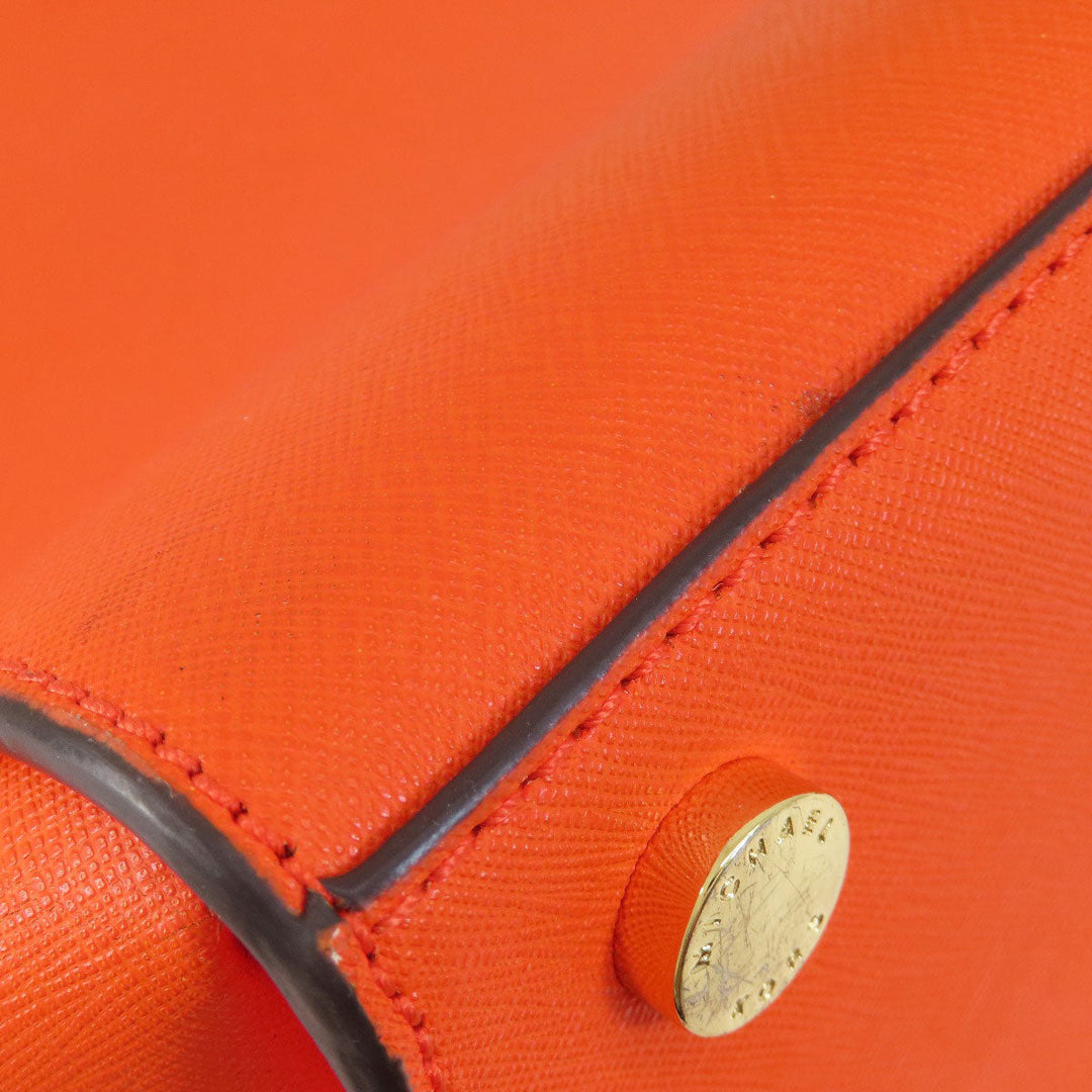 MICHAEL KORS Handbag PVC Orange 2WAY Women Used Authentic