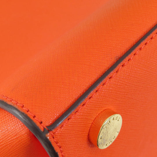 MICHAEL KORS Handbag PVC Orange 2WAY Women Used Authentic