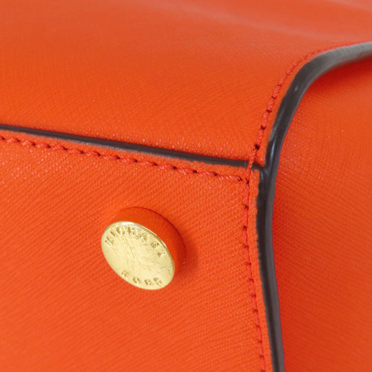 MICHAEL KORS Handbag PVC Orange 2WAY Women Used Authentic