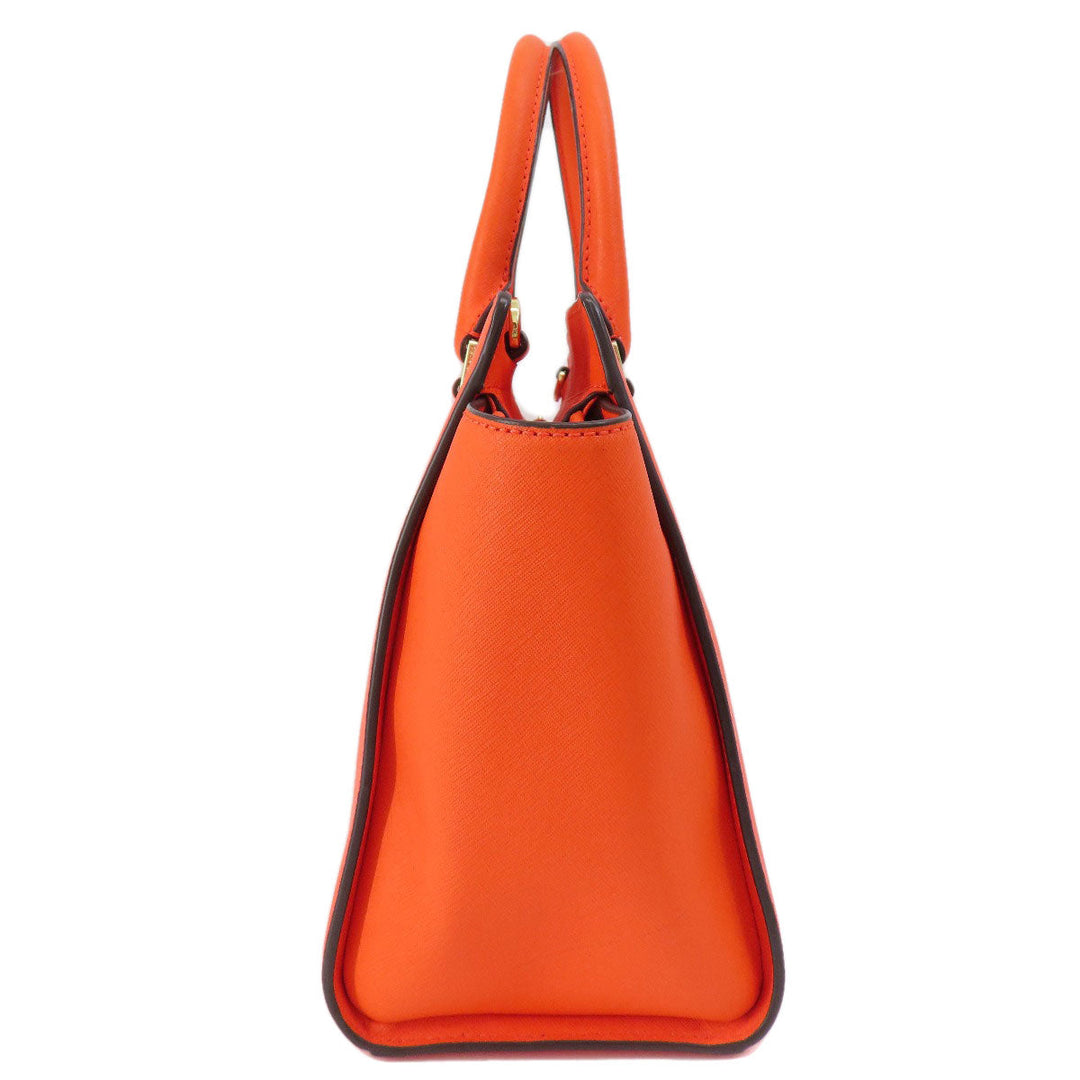 MICHAEL KORS Handbag PVC Orange 2WAY Women Used Authentic