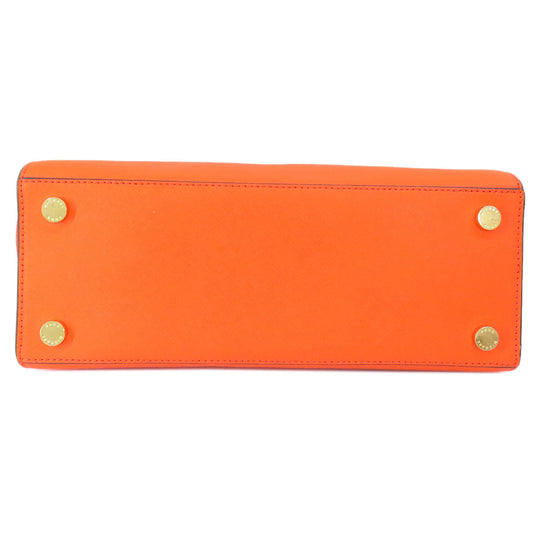 MICHAEL KORS Handbag PVC Orange 2WAY Women Used Authentic