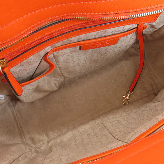 MICHAEL KORS Handbag PVC Orange 2WAY Women Used Authentic