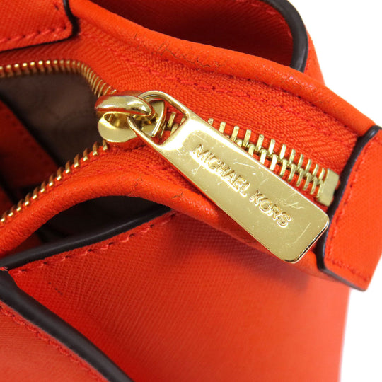 MICHAEL KORS Handbag PVC Orange 2WAY Women Used Authentic