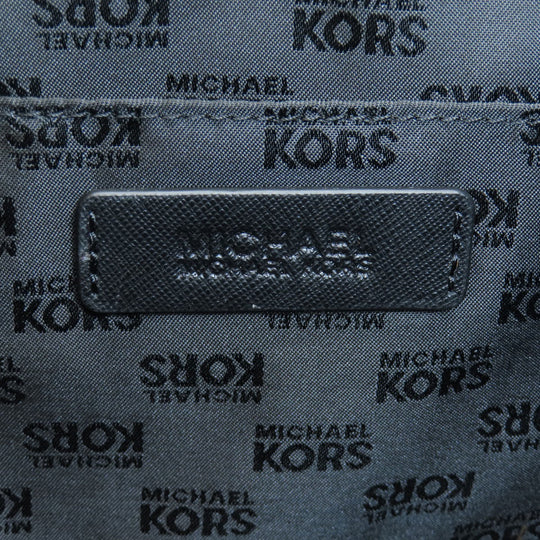 MICHAEL KORS Tote Bag PVC black logo Women Used Authentic